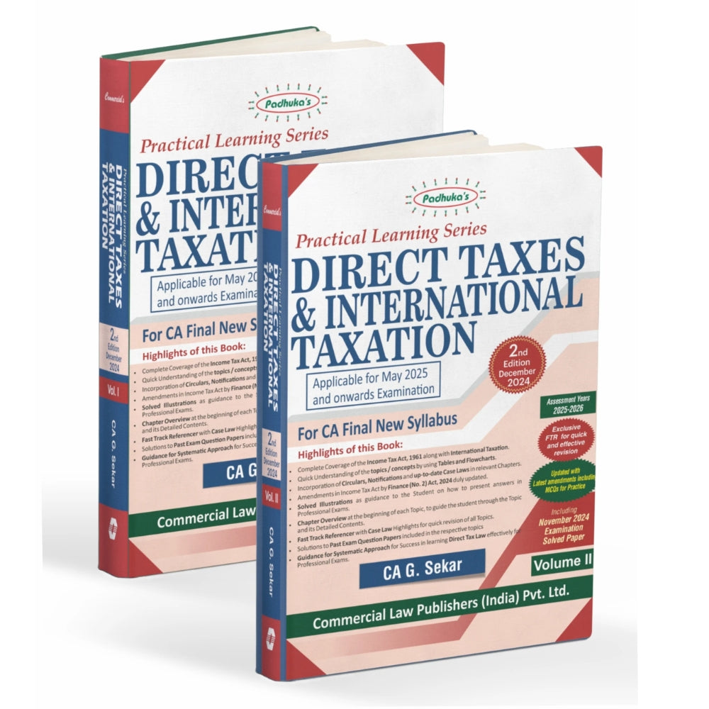 Practical Learning Series Direct Taxes and International Taxation CA Final New Syllabus (Set of 2 Vols.)